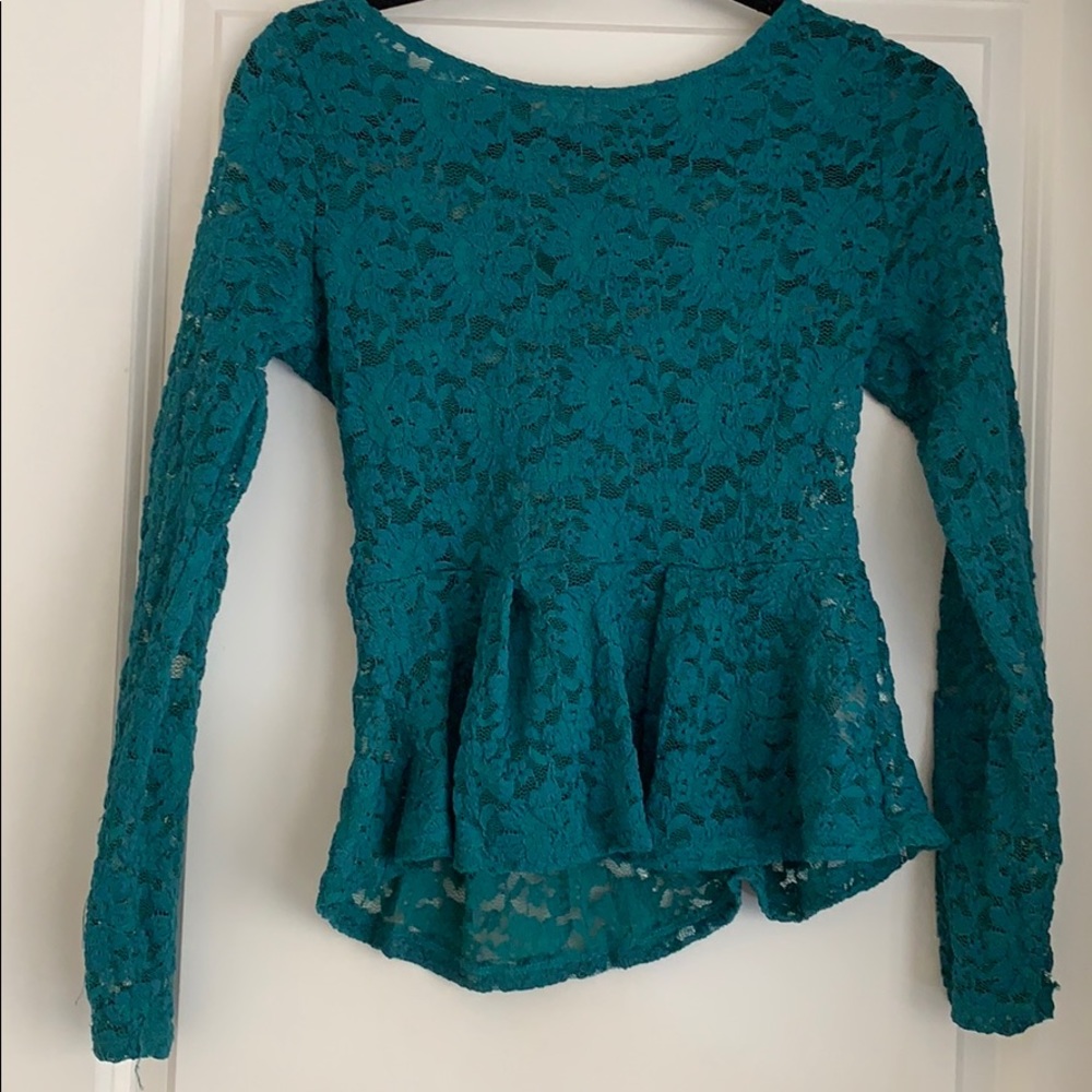 Green lace shirt